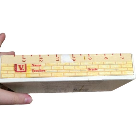 Vintage Cardboard Wolfgang School Box Pencil Candy Box w Ruler Alphabet - Picture 3 of 4
